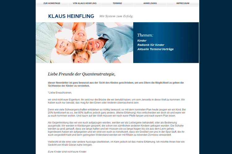 HTML Newsletter Klaus Heinfling